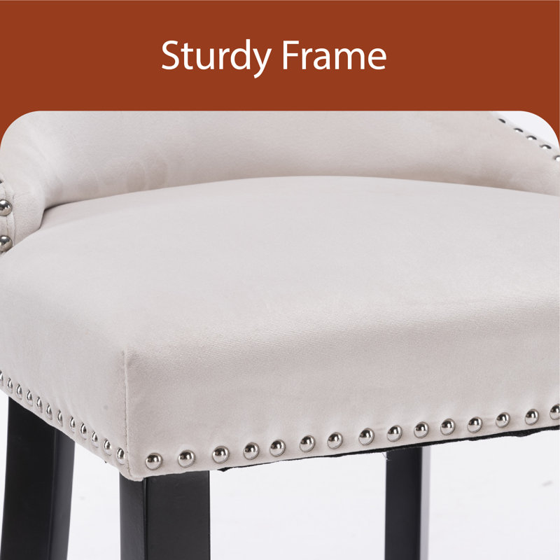 Jeena Upholstered Counter Stool, Beige