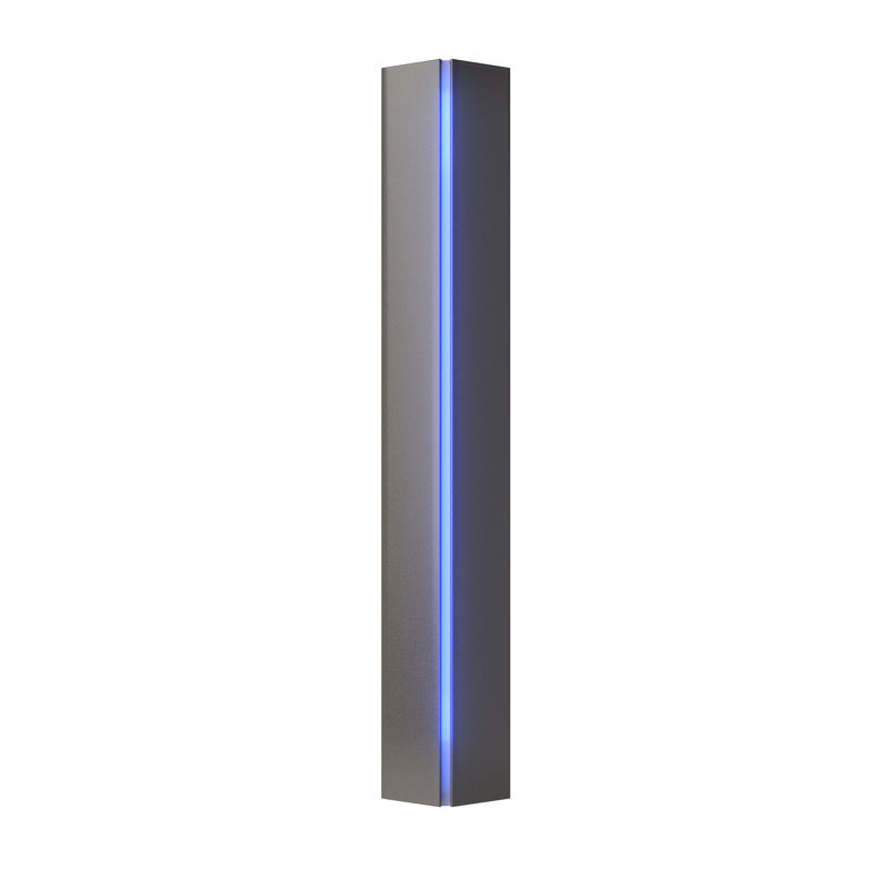 Gallery Dimmable Flush Mount Scone, Dark Smoke, Blue, 7.1" W x 27.25" H x 3.1" D