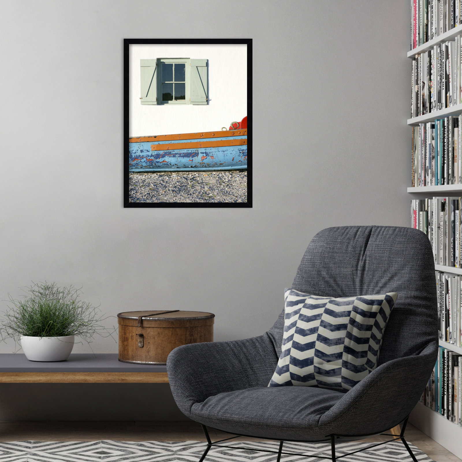 Ramey "Weskus Window" Print, Black, 25" H x 19" W