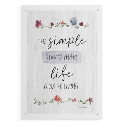 The Simple Things -Canvas Print Only - NOT FRAMED