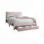 Lit en tissu d'ameublement en laine grand lit 1pc-130008415