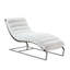 Chaise Qortini, sherpa blanc et acier inoxydable