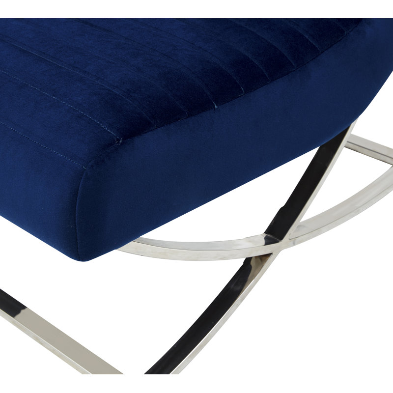 Fauteuil club 28,5 po, Velours marine