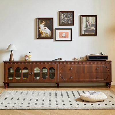 Retro Nut-Brown Manufactured Wood TV Stands