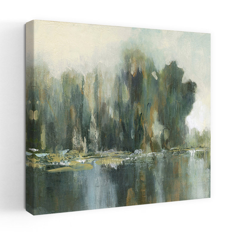 «Treeline I» texturé, art contemporain contemporain, H 18 po x l 18 po