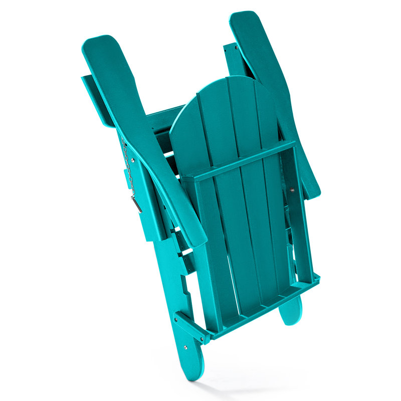 Chaise Adirondack pliante en plastique, Turquoise