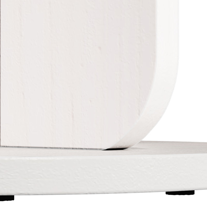 Side Table Solid Pine Wood, White