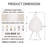 19" Modern Table Lamp With Paper Shade