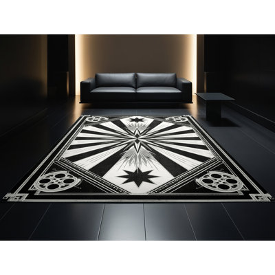 Tapis rouge chic et luxueux lavable à la machine Orfelinda