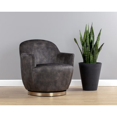 Fauteuil pivotant rembourré Hudnut