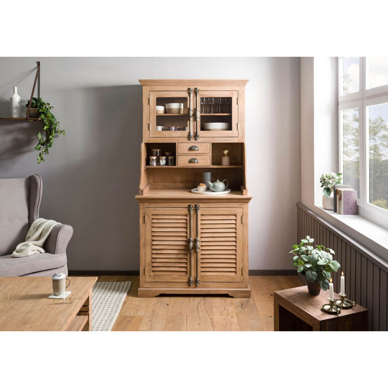 Toulouse Display Cabinet, Beige Oiled