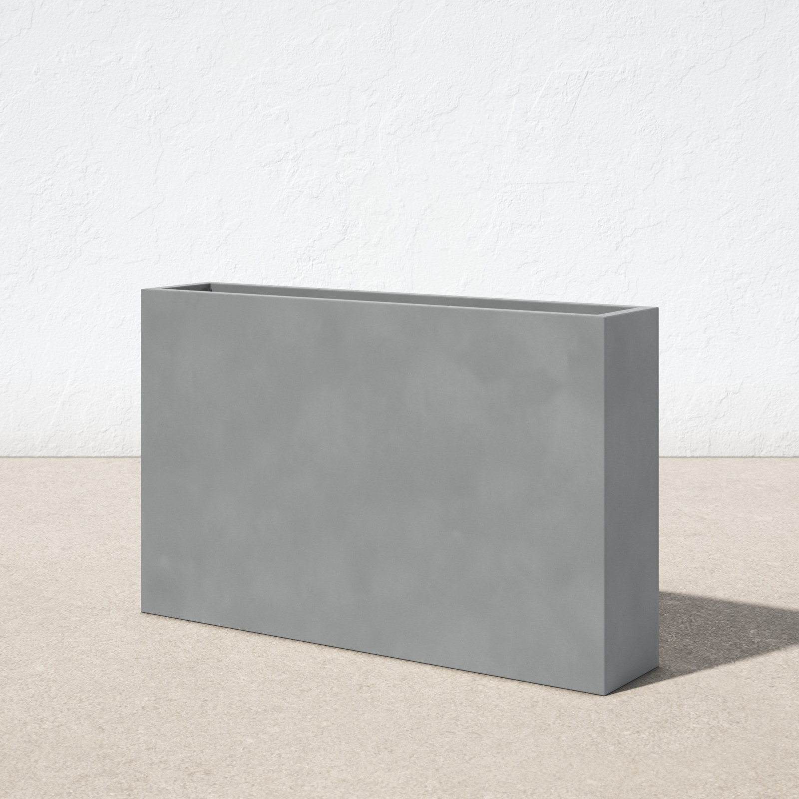 Connoisseur Fiberglass Planter Box, 28" H x 15" W x 37" D, Black
