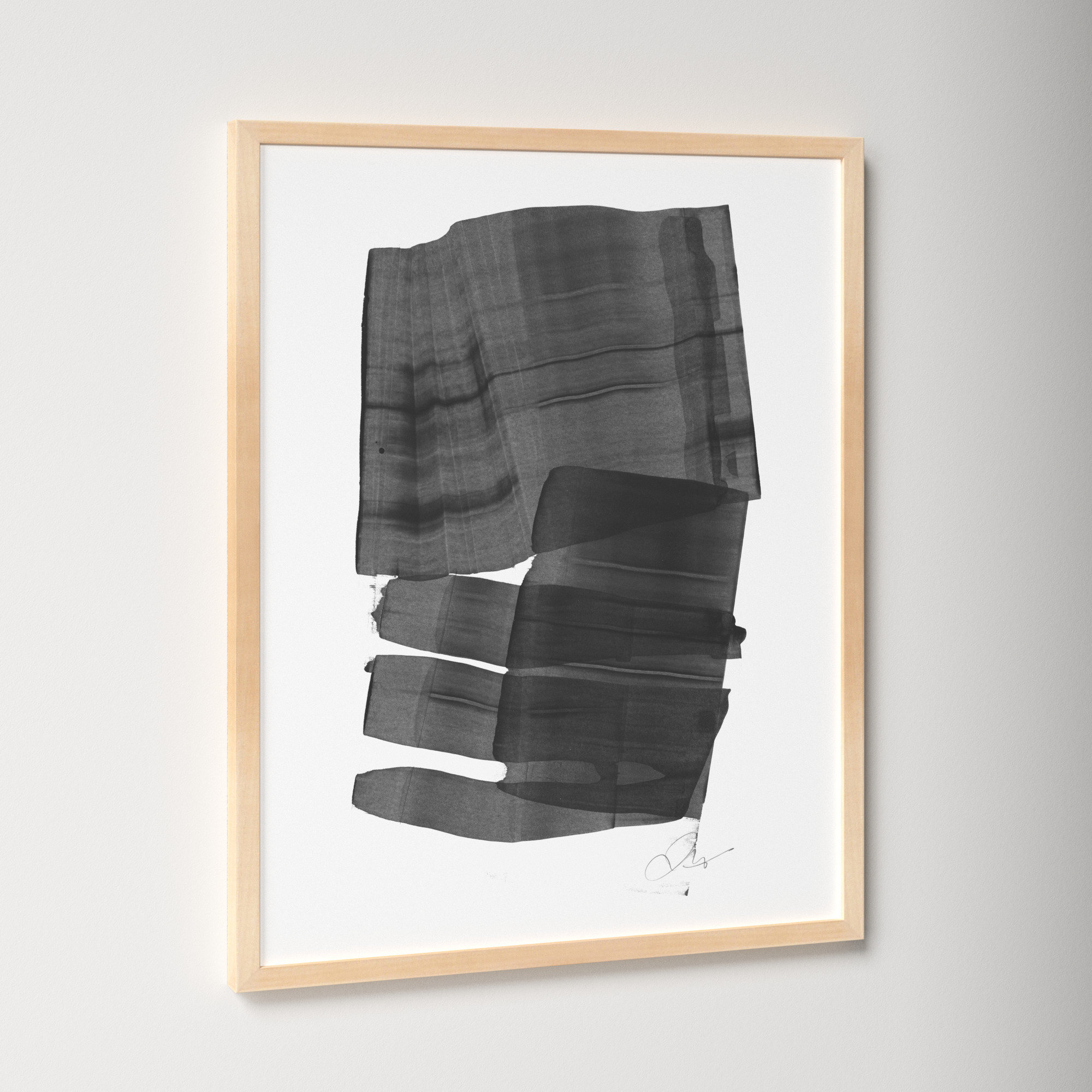 Brushstroke 5 by Jacques Pilon, 30" H x 24" W x 1.25" D, Brown