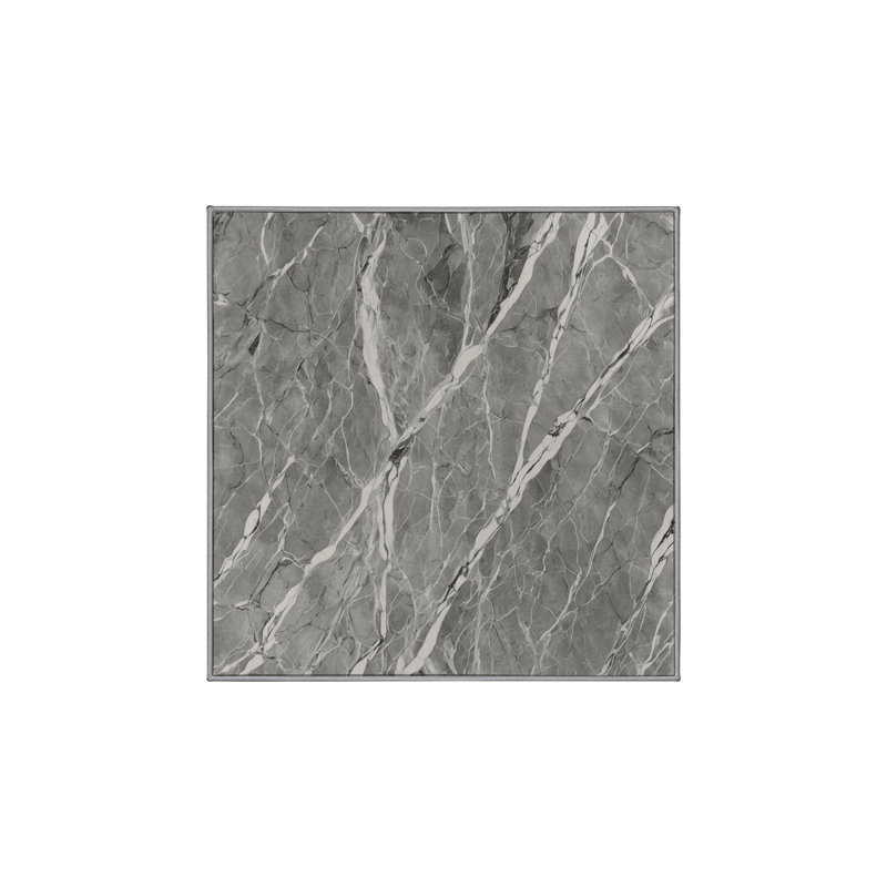 Silky Soft Plush Gray Area Rug, Square 6'