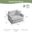 Canapé profond rembourré en chenille avec coussin décoratif, cadre en bois massif et options de combinaison flexibles pour le salon, la chambre à coucher ou le bureau-426812664