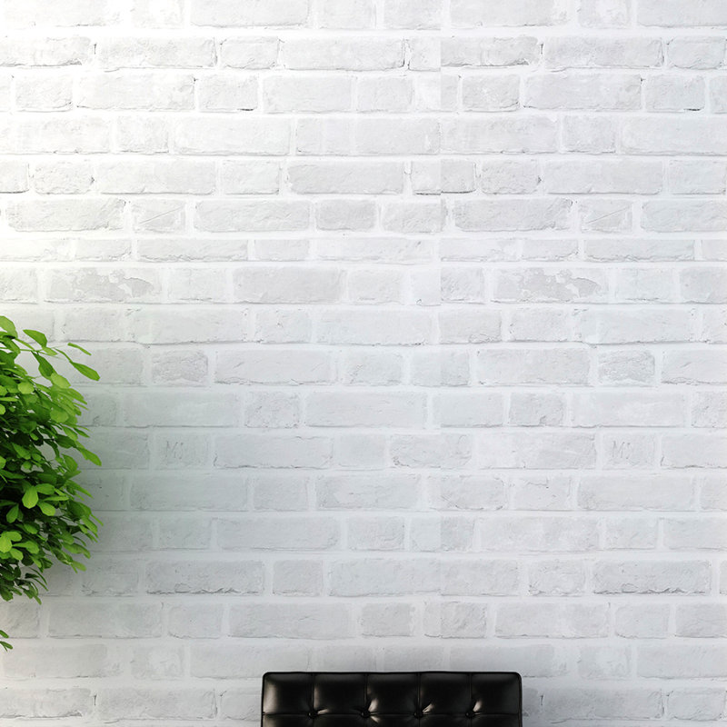 Edam Brickwall Self-adhesive Tile/Panel - 180cm x 120cm, Light Grey
