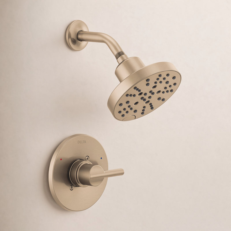 Ensemble de robinet de douche à fonction unique Nicoli, ensemble de garniture de douche avec pomme de douche H2Okinetic et valve