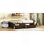 Lit simple avec 2 tiroirs, lit en bois d'hévéa massif, espresso-1882385604