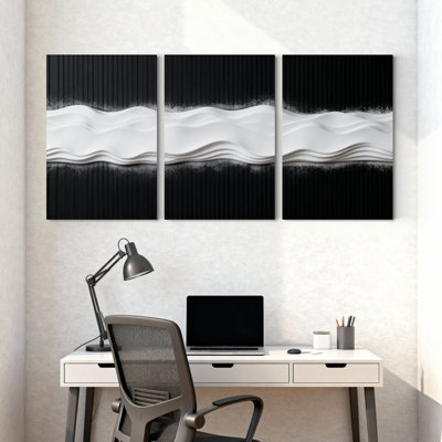 Ensemble de 3 impressions abstraites sur toile