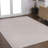 Wolcott Modern Minimalist Pinstripe High-Low Cream/Silver Rug-881754793