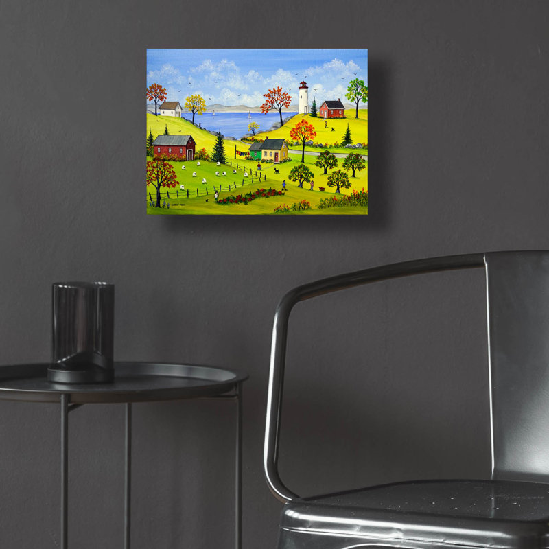 «Bucolique Autumn» par Sharon Mark, art en verre acrylique, H 12 po x l 16 po x P 0,13 po