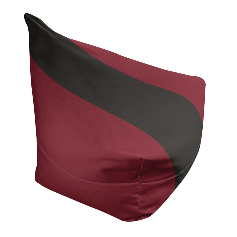 Classic Bean Bag, 42" H x 38" W x 31" D, Brick Red/Black