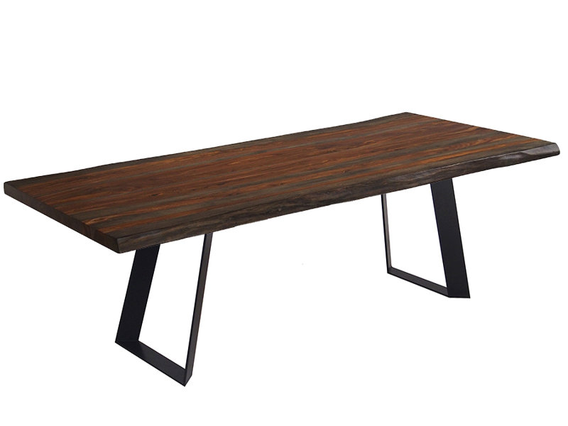 Table de salle à manger Marchesa, H 30 po x L 84 po x l 40 po, Bois de sheesham gris