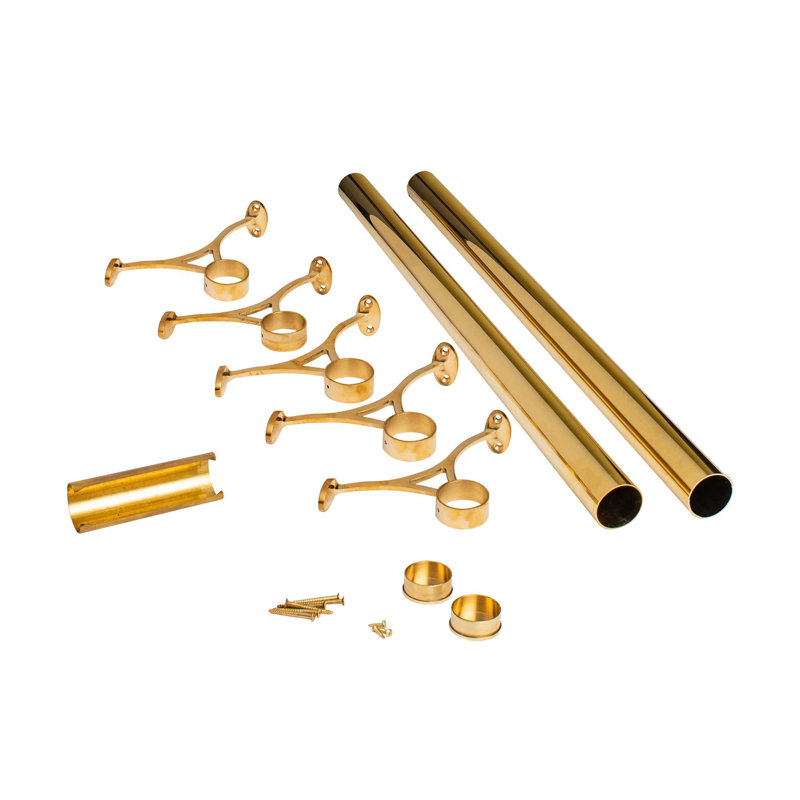 Ensemble complet de quincaillerie et de tubes pour montage sous le comptoir de 16 pieds, Laiton