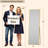 Oversized Full Length Mirror with Stand, Standing Mirror Full Body, Floor Mirror with Aluminum Alloy Framed Rectangle Wall Mirror-1431860531-1432085484