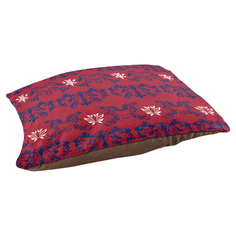 Coussin d'intérieur Jacksonville Football Baroque, Petit (l 28 po x P 18 po x H 4 po), Bleu foncé / rouge / blanc
