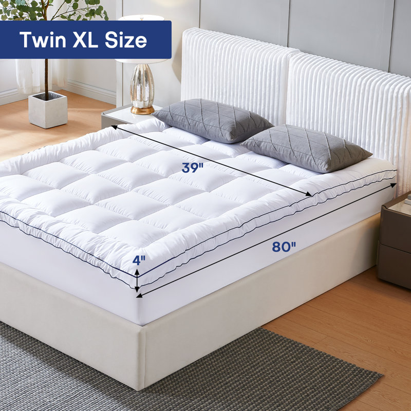 Double Layer 4-Inch Mattress Topper, Including A 2-Inch Memory Foam Mattress Pad And A 2-Inch Cooling Mattress Pad Cover, Designed For Back Pain Relief