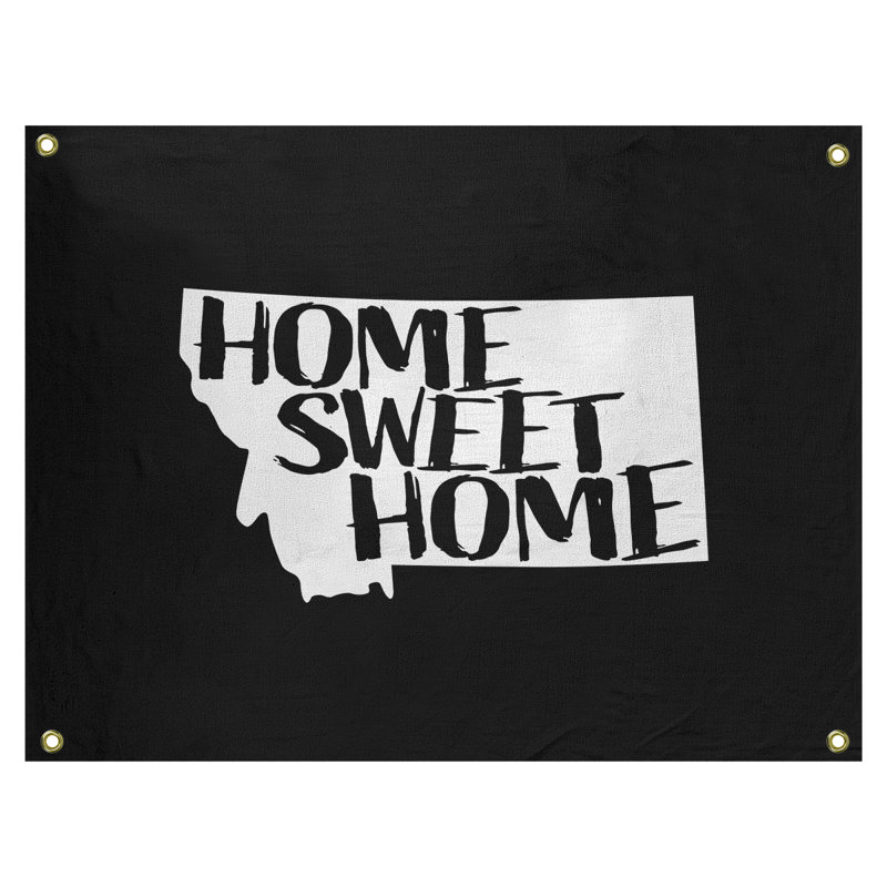 Tapisserie murale montana doux pour la maison, H 59 po x l 80 po, Noir
