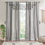 Panneau de rideau en coton avec rayure et doublure en chenille 50 x 84 po-1498920355-1498920357