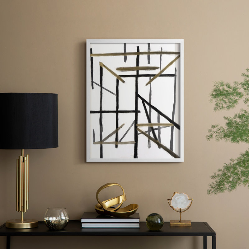 Edifice II Framed Print - Solid Wood, 15" H x 12" W, White Framed