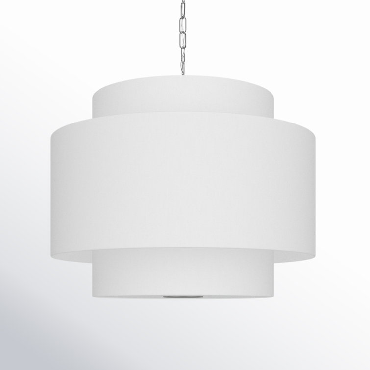 Tanyel 3 Light Metal Dimmable Drum Chandelier