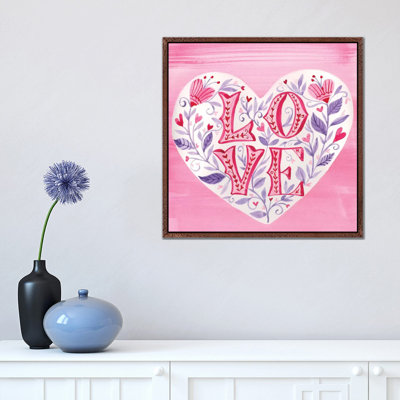 Hearts Flowers 1 Piece Painting on Canvas