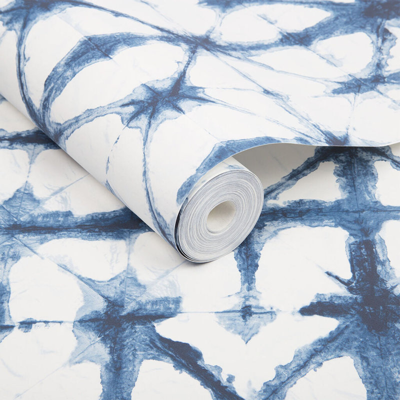 Indigo Geometric Peel & Stick Wallpaper Roll