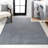 Twyla Classic Solid Low-Pile Machine-Washable Gray Rug-967405163
