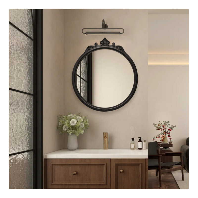 Miroir mural antique antique, Noir