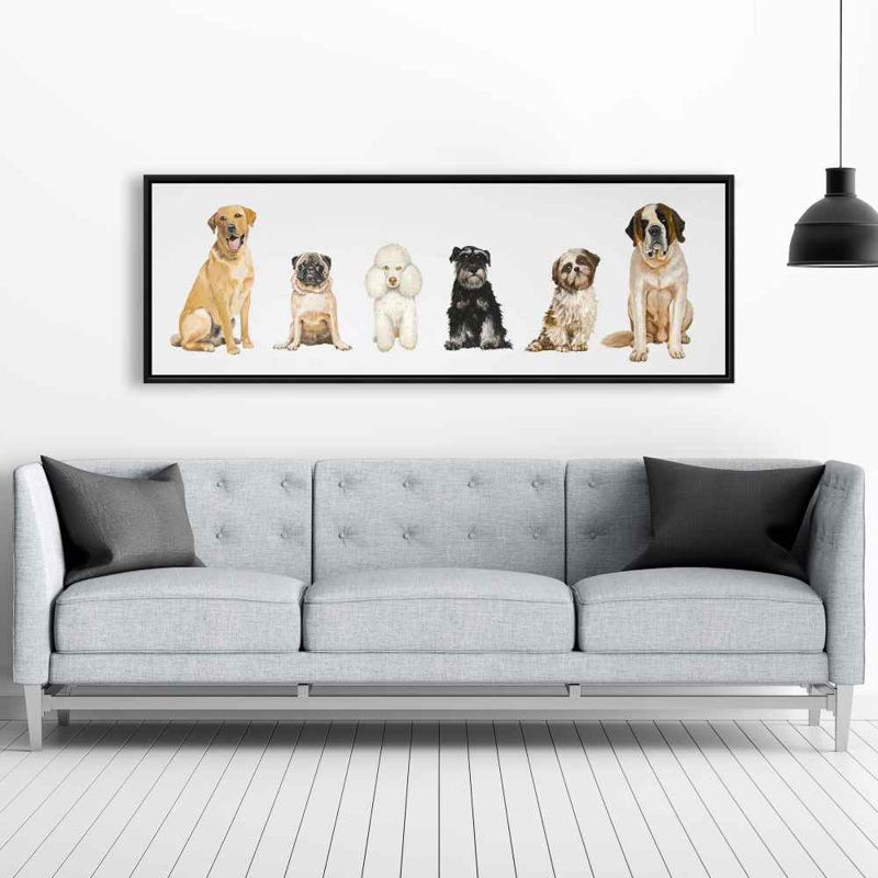 «Man's Best Friend», toile blanche encadrée, H 61,25 po x l 21,25 po