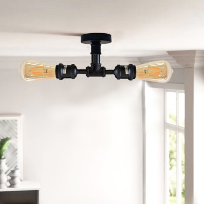 Kujo 2-Light 23cm Semi Flush Mount