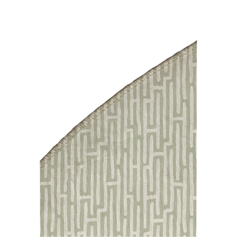 Twilight Labyrinth Non-Slip Outdoor Rug, Round 5'