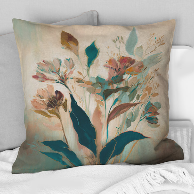 Coussin Wild Flowers In Faded Vintage Colors II