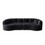 Canapé modulaire incurvé surdimensionné, 106,3 po, sans nuage, sans os, avec 6 coussins, chenille luxueuse, canapé à quatre places en mousse viscoélastique avec assise profonde-550930974