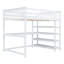 Lit mezzanine avec tablettes de rangement et bureau sous le lit-1231615565-1231615564