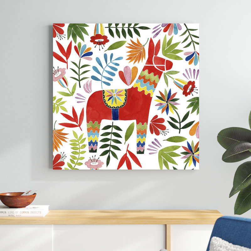 Festive Otomi II, H 36 po x l 36 po x P 1,25 po