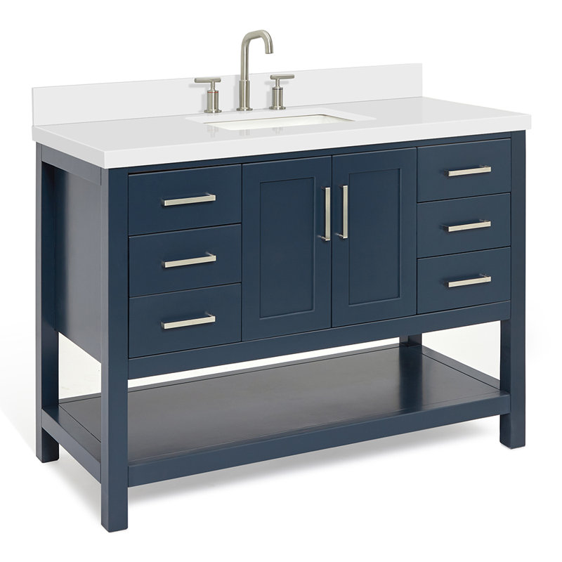 Magnolia Bath Vanity Rectangular Basin S049SWQ, Midnight Blue, Rectangular