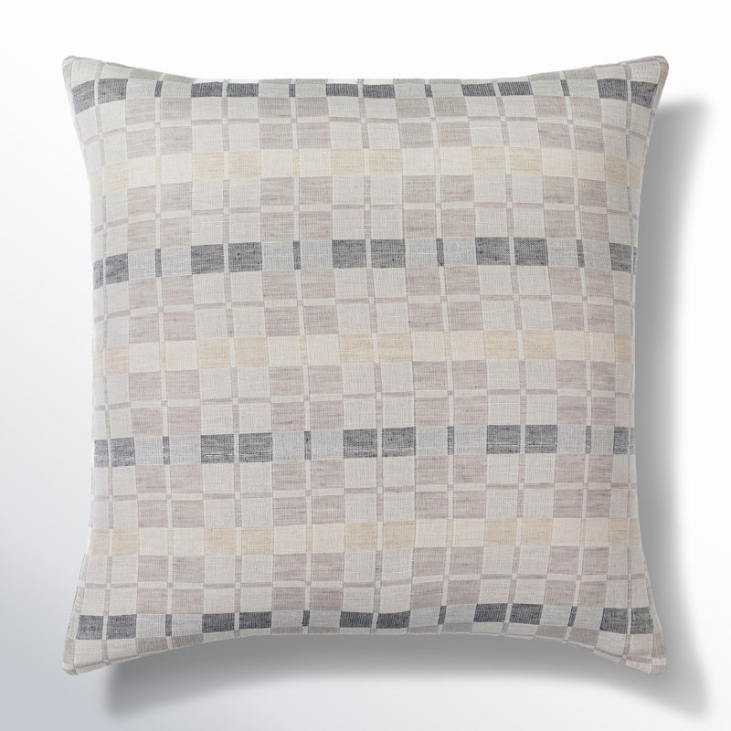 Deckland Geometric Linen Reversible Throw Pillow, 20" x 20", Polyester/Polyfill