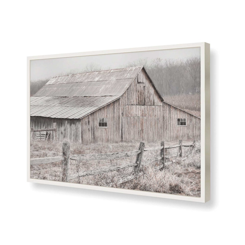 «Weathered Grace heureusement» par Lori Deiter, reproduction d'art, L 32 po x H 24 po, Impression encadrée, Blanc