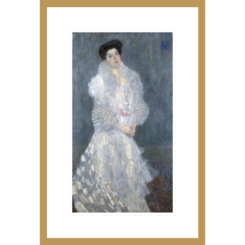 Portrait d'Hermine Gallia par Gustav Klimt, impression giclée encadrée, H 21,75 po x l 14,68 po